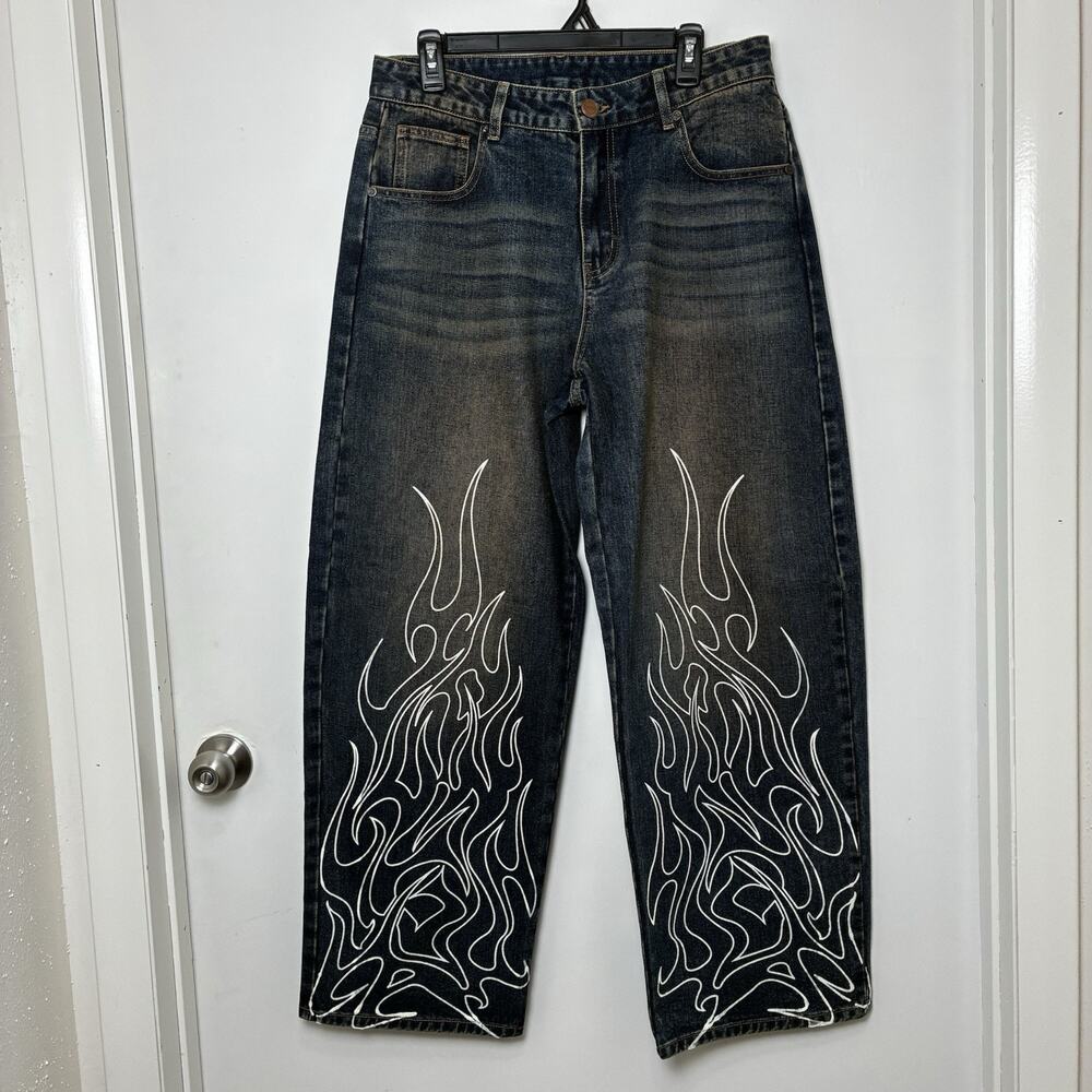 Jeans with White Flames by Young LA Men's SIZE 31